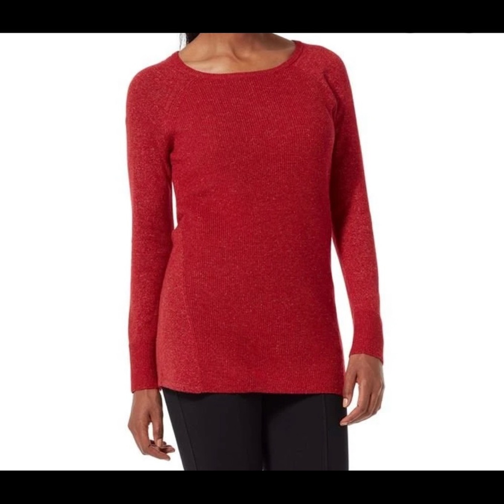 Royal Robbins long red sweater. Great with leggings and boots!